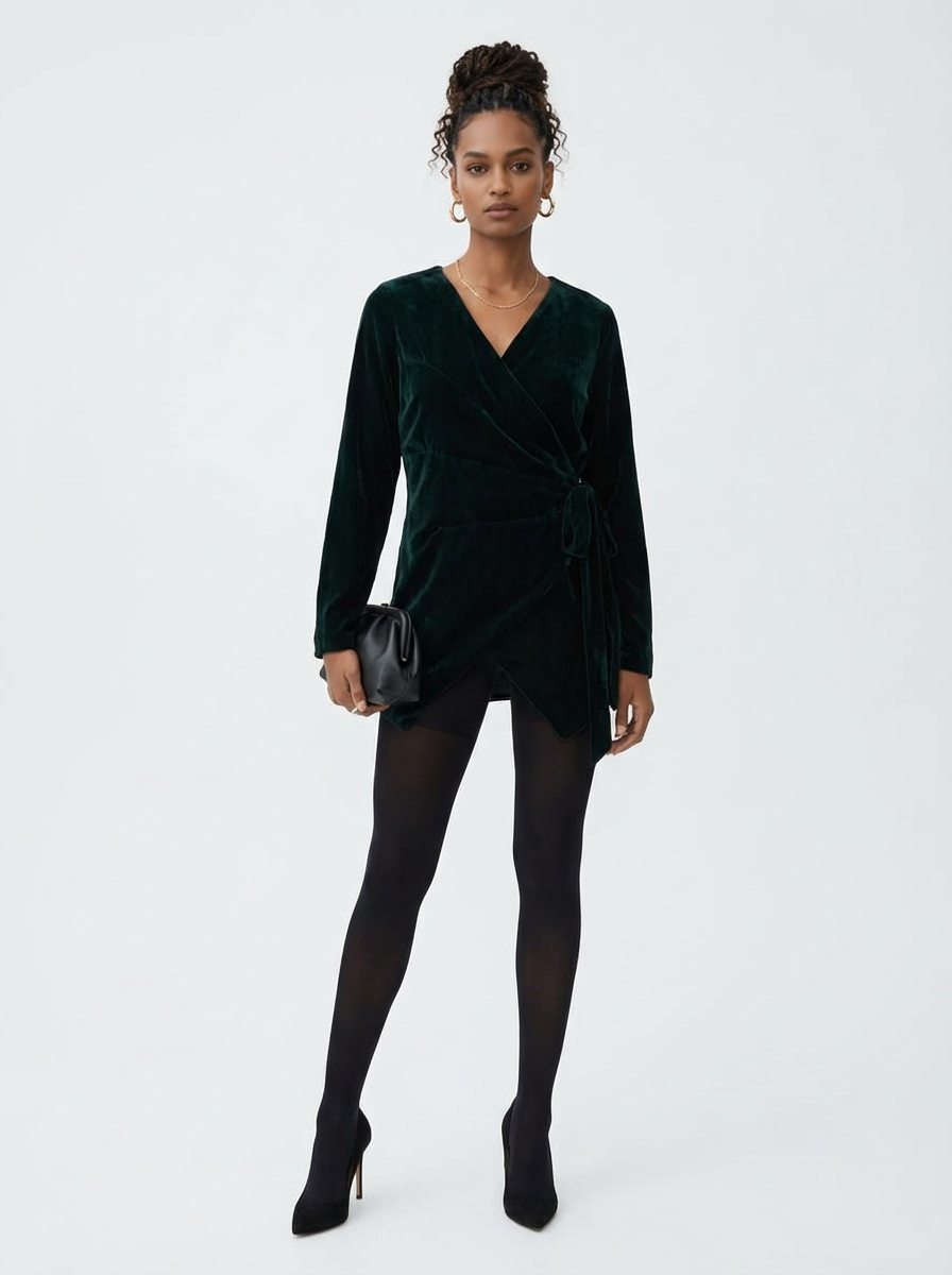 Emerald Wrap – Velvet Top