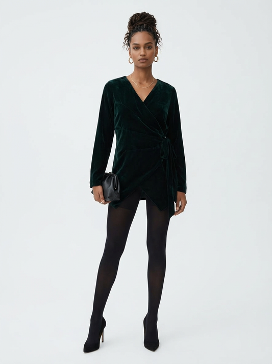 Emerald Wrap – Velvet Top