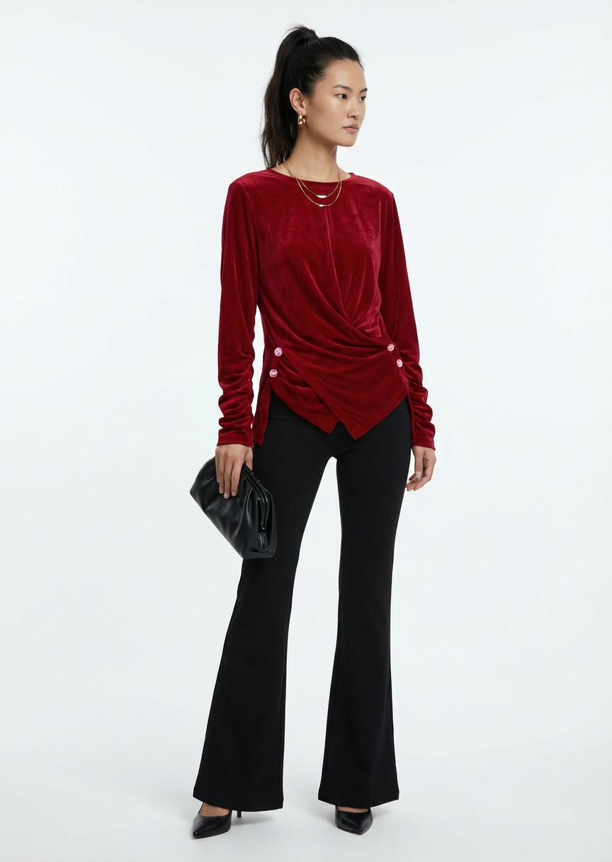 Scarlet Twist – Velvet Top