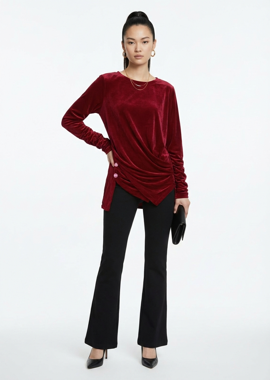 Scarlet Twist – Velvet Top