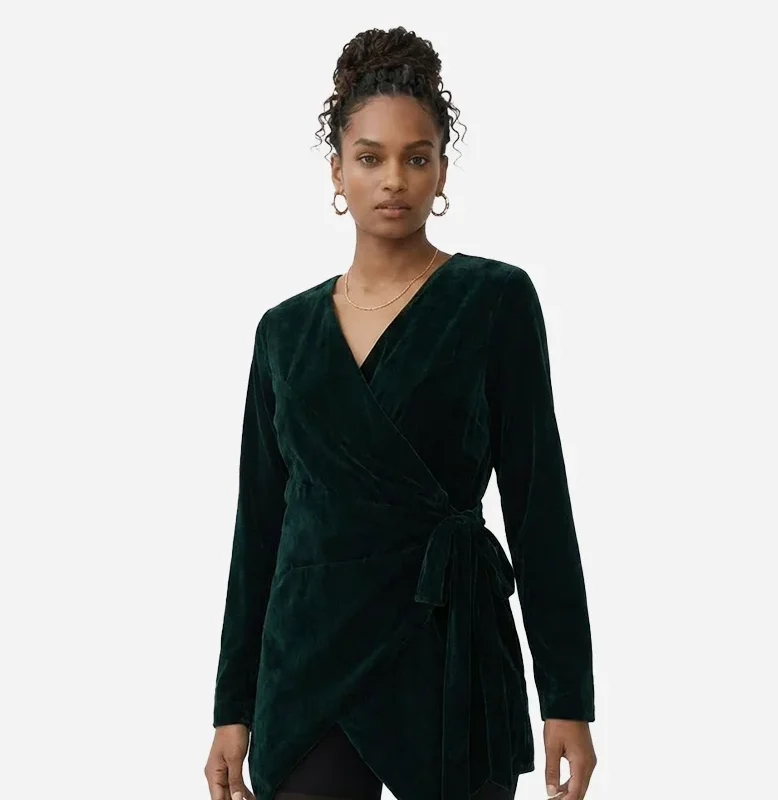 Emerald Wrap – Velvet Top