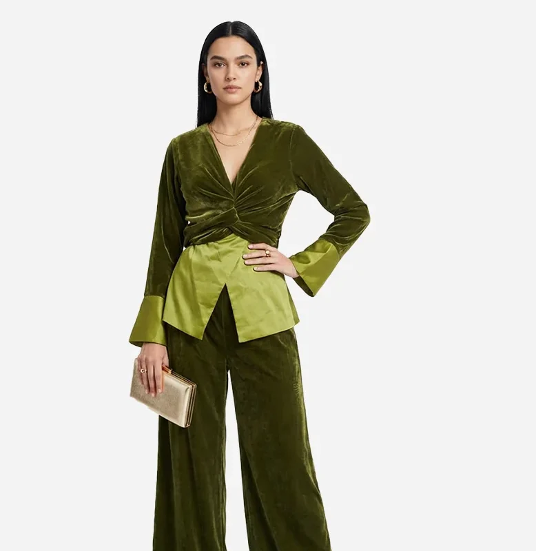 Moss Luxe – Velvet Coord Set