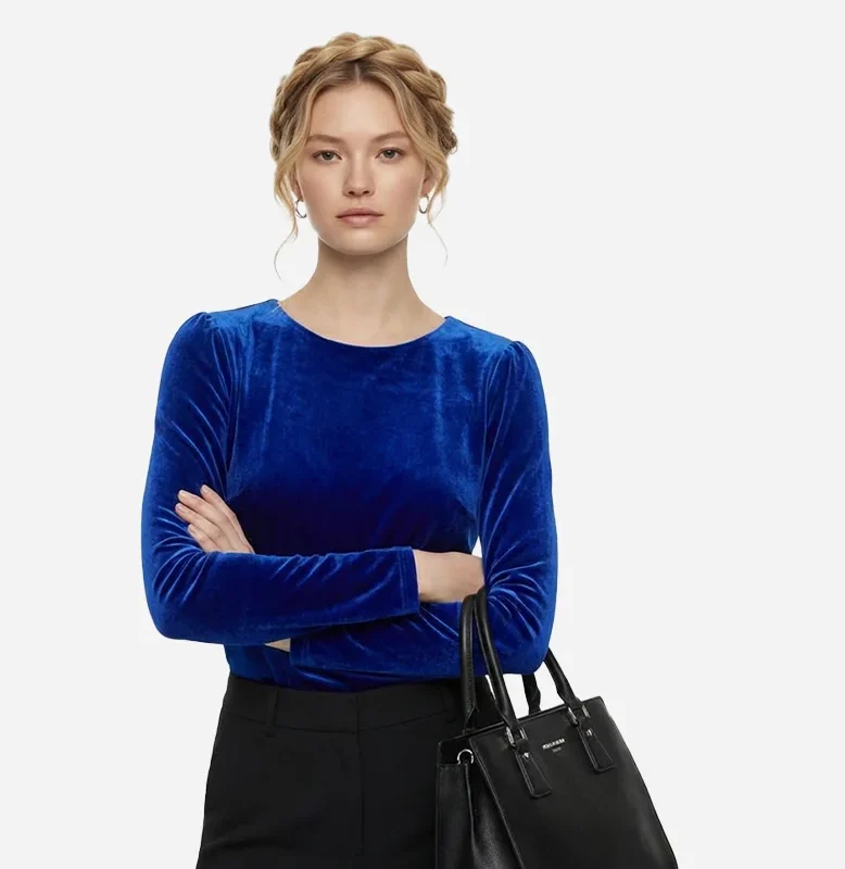 Cobalt Dream – Velvet Dress