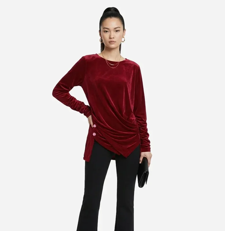 Scarlet Twist – Velvet Top